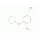 3-Cyclopentyloxy-4-methoxybenzyl alcohol (CAS 133332-49-7) - chemical structure image