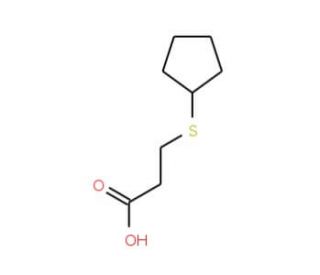 3-(cyclopentylsulfanyl)propanoic acid - chemical structure image
