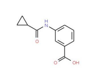 3-cyclopropaneamidobenzoic acid (CAS 54057-68-0) - chemical structure image