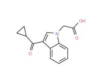 (3-Cyclopropanecarbonyl-indol-1-yl)-acetic acid (CAS 708295-12-9) - chemical structure image