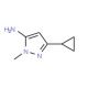 3-Cyclopropyl-1-methyl-1H-pyrazol-5-amine (CAS 118430-74-3) - chemical structure image