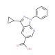 3-cyclopropyl-1-phenyl-1H-pyrazolo[3,4-b]pyridine-5-carboxylic acid - chemical structure image