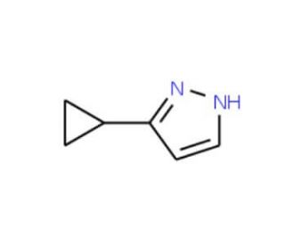 3-Cyclopropyl-1H-pyrazole (CAS 100114-57-6) - chemical structure image