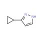3-Cyclopropyl-1H-pyrazole (CAS 100114-57-6) - chemical structure image
