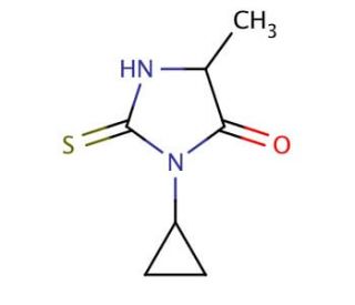 3-cyclopropyl-2-mercapto-5-methyl-3,5-dihydro-4H-imidazol-4-one - chemical structure image