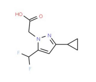 (3-Cyclopropyl-5-difluoromethyl-pyrazol-1-yl)-acetic acid - chemical structure image