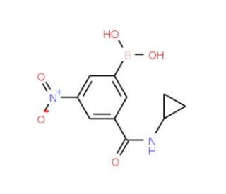3-(Cyclopropylaminocarbonyl)-5-nitrophenylboronic acid (CAS 871332-86-4) - chemical structure image
