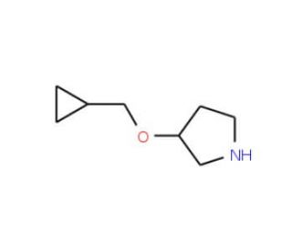 3-(Cyclopropylmethoxy)pyrrolidine (CAS 932702-41-5) - chemical structure image