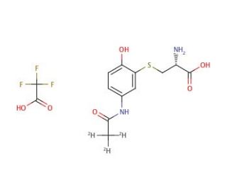 3-Cysteinylacetaminophen-D5 (major), Trifluoroacetic Acid Salt (CAS 53446-10-9 (unlabeled)) - chemical structure image