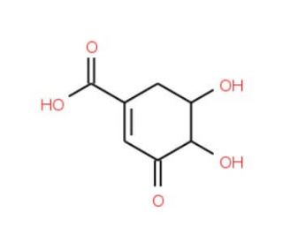 (&minus;)-3-Dehydro Shikimic Acid (CAS 2922-42-1) - chemical structure image