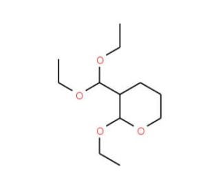 3-(Diethoxymethyl)-2-ethoxytetrahydro-2H-pyran (CAS 69549-51-5) - chemical structure image