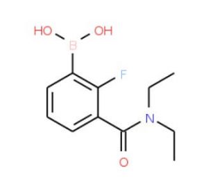 3-(Diethylcarbamoyl)-2-fluorophenylboronic acid (CAS 1072946-28-1) - chemical structure image