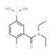 3-(Diethylcarbamoyl)-4-fluorophenylboronic acid (CAS 874219-28-0) - chemical structure image