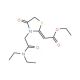 (3-Diethylcarbamoylmethyl-4-oxo-thiazolidin-2-ylidene)-acetic acid ethyl ester - chemical structure image