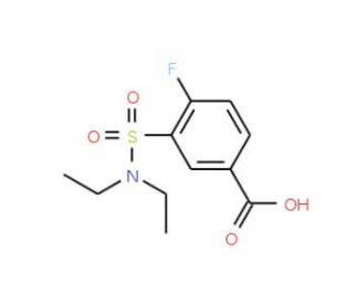 3-Diethylsulfamoyl-4-fluoro-benzoic acid (CAS 311785-50-9) - chemical structure image