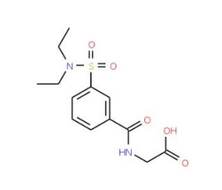 (3-Diethylsulfamoyl-benzoylamino)-acetic acid - chemical structure image