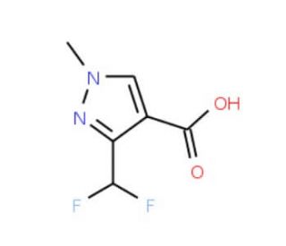 3-(Difluoromethyl)-1-methyl-1H-pyrazole-4-carboxylic acid (CAS 176969-34-9) - chemical structure image