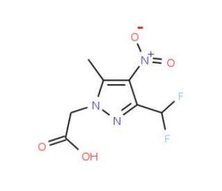[3-(Difluoromethyl)-5-methyl-4-nitro-1H-pyrazol-1-yl]acetic acid - chemical structure image