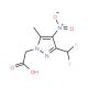 [3-(Difluoromethyl)-5-methyl-4-nitro-1H-pyrazol-1-yl]acetic acid - chemical structure image