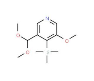 3-(Dimethoxymethyl)-5-methoxy-4-(trimethylsilyl)-pyridine (CAS 1138443-91-0) - chemical structure image