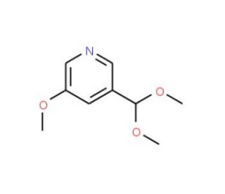 3-(Dimethoxymethyl)-5-methoxypyridine (CAS 1087659-15-1) - chemical structure image