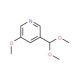 3-(Dimethoxymethyl)-5-methoxypyridine (CAS 1087659-15-1) - chemical structure image