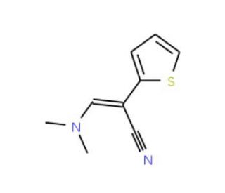 3-(Dimethylamino)-2-(2-thienyl)acrylonitrile - chemical structure image