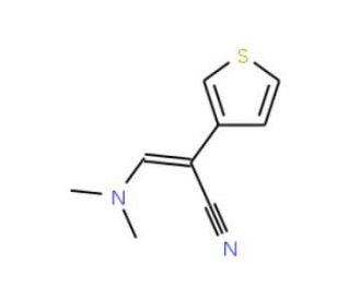3-(Dimethylamino)-2-(3-thienyl)acrylonitrile - chemical structure image