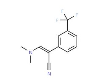 3-(Dimethylamino)-2-[3-(trifluoromethyl)phenyl]-acrylonitrile (CAS 62738-99-2) - chemical structure image
