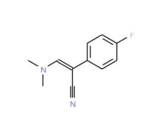 3-(Dimethylamino)-2-(4-fluorophenyl)acrylonitrile (CAS 320416-88-4) - chemical structure image