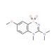 3-(Dimethylamino)-7-methoxy-4-methyl-4H-1,2,4-benzothiadiazin-1,1-dioxide - chemical structure image