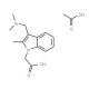 (3-Dimethylaminomethyl-2-methyl-indol-1-yl)-acetic acid acetate - chemical structure image