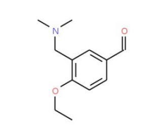 3-Dimethylaminomethyl-4-ethoxy-benzaldehyde (CAS 883549-69-7) - chemical structure image