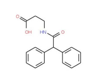 3-Diphenylacetylaminopropionic acid - chemical structure image