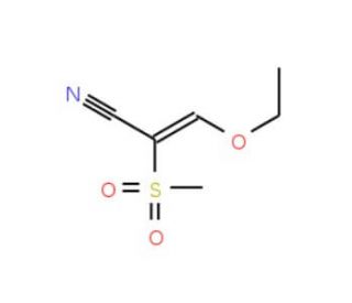 3-Ethoxy-2-(methylsulfonyl)acrylonitrile (CAS 104007-26-3) - chemical structure image