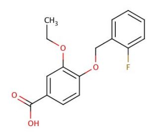3-Ethoxy-4-[(2-fluorobenzyl)oxy]benzoic acid - chemical structure image