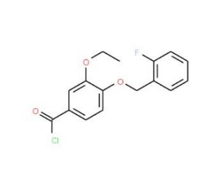 3-ethoxy-4-[(2-fluorobenzyl)oxy]benzoyl chloride - chemical structure image