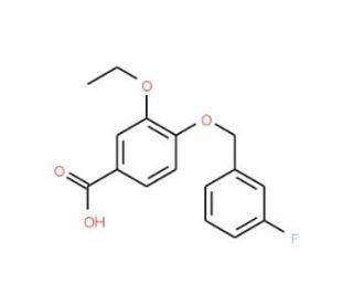 3-Ethoxy-4-[(3-fluorobenzyl)oxy]benzoic acid - chemical structure image