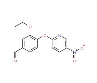3-Ethoxy-4-[(5-nitro-2-pyridinyl)oxy]-benzene carbaldehyde - chemical structure image