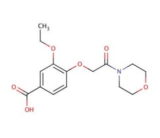 3-ethoxy-4-(2-morpholin-4-yl-2-oxoethoxy)benzoic acid - chemical structure image