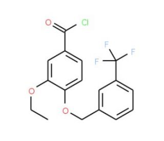 3-ethoxy-4-{[3-(trifluoromethyl)benzyl]oxy}benzoyl chloride - chemical structure image