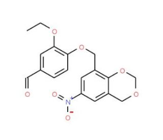 3-Ethoxy-4-(6-nitro-4H-benzo[1,3]dioxin-8-ylmethoxy)-benzaldehyde - chemical structure image