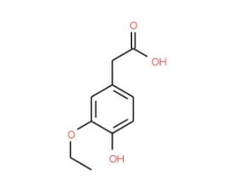 3-Ethoxy-4-hydroxyphenylacetic acid (CAS 80018-50-4) - chemical structure image