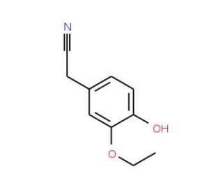 3-Ethoxy-4-hydroxyphenylacetonitrile (CAS 205748-01-2) - chemical structure image
