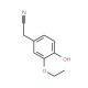 3-Ethoxy-4-hydroxyphenylacetonitrile (CAS 205748-01-2) - chemical structure image
