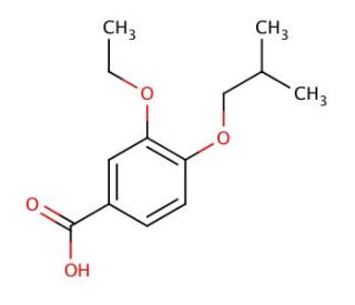 3-Ethoxy-4-isobutoxy-benzoic acid - chemical structure image