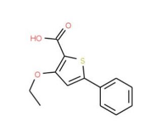 3-ethoxy-5-phenylthiophene-2-carboxylic acid - chemical structure image