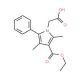[3-(Ethoxycarbonyl)-2,4-dimethyl-5-phenyl-1H-pyrrol-1-yl]acetic acid - chemical structure image