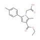 [3-(Ethoxycarbonyl)-2-methyl-5-(4-methylphenyl)-1H-pyrrol-1-yl]acetic acid - chemical structure image