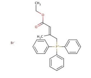(3-Ethoxycarbonyl-2-methylallyl)triphenylphosphonium Bromide (CAS 29310-37-0) - chemical structure image